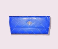 Image 1 of Blue Quilted Fashion Wallet