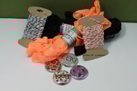 Image 1 of Neon Crinkle Ribbon, Glows in the dark