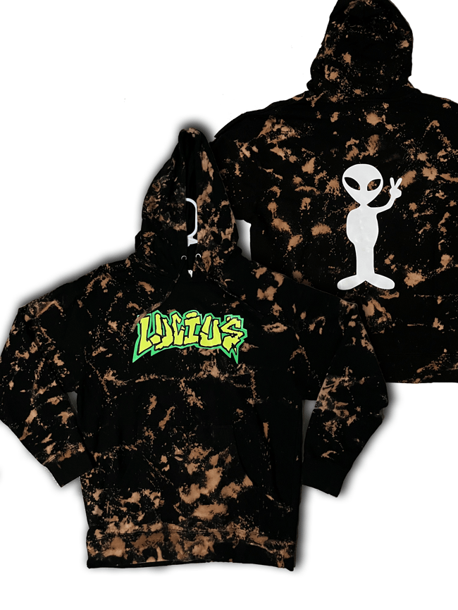 LUCIU$ ALIEN PEACE - Bleach Dyed Hoodie 