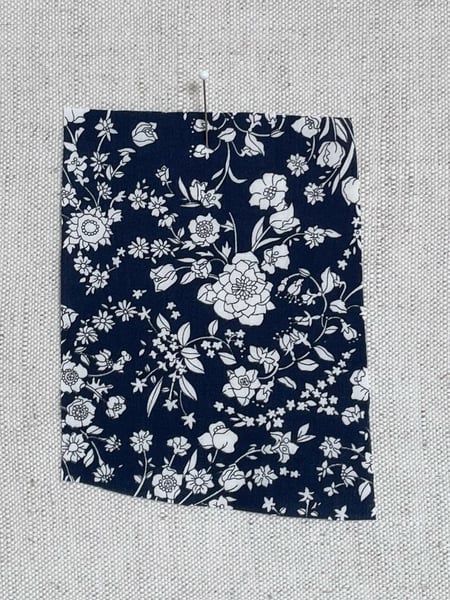 Image of Liberty Fabric - Navy Flower