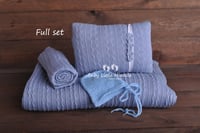 Newborn photo set knitted denim
