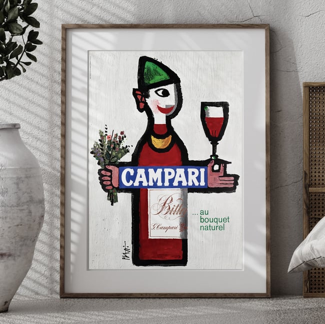 Campari au bouquet naturel | Celestino Piatti | 1966 | Vintage Poster | Wall Art Print | Home Decor