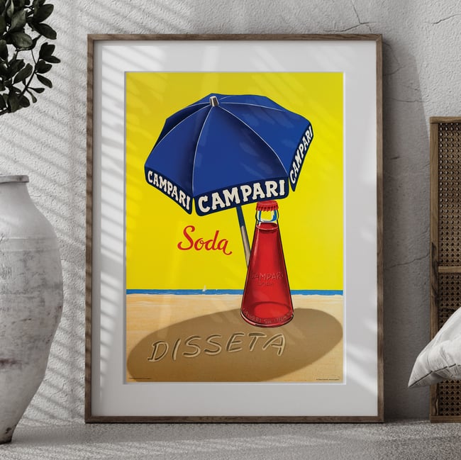 Campari Soda Disseta | 1963 | Vintage Poster | Wall Art Print | Home Decor
