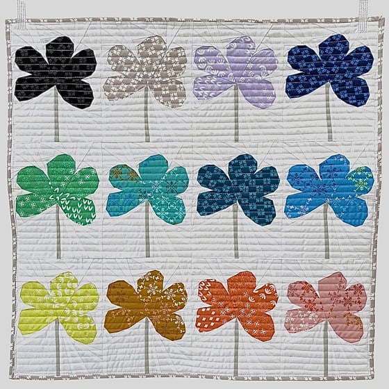 Image of Wire Flower Mini Quilt PDF Pattern