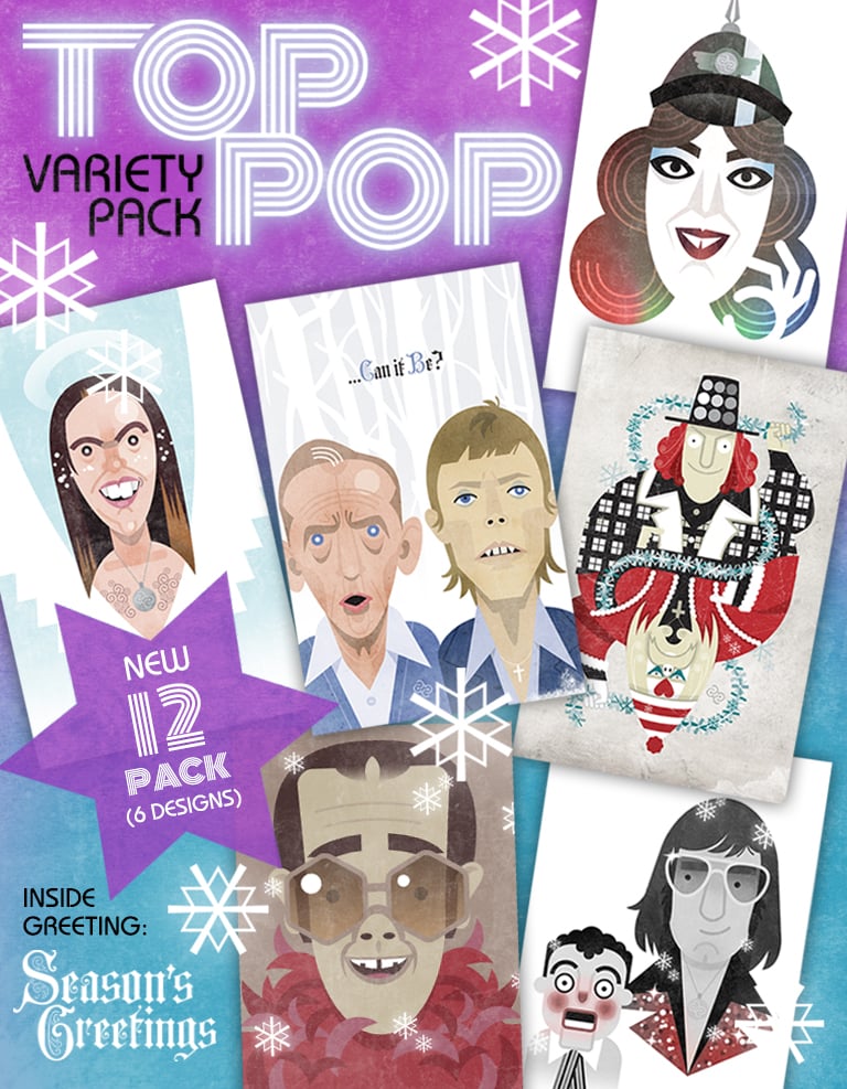 Image of TOP POP Xmas card variety 12 pack