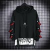 Hoodie Sweatshirt Casual Black Techwear Hip Hop Harajuku Patchwork Japanes