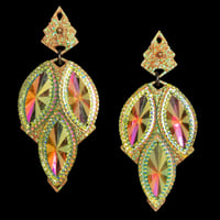 DREAM GLITTER / PLISSÉ  Light Green Earring