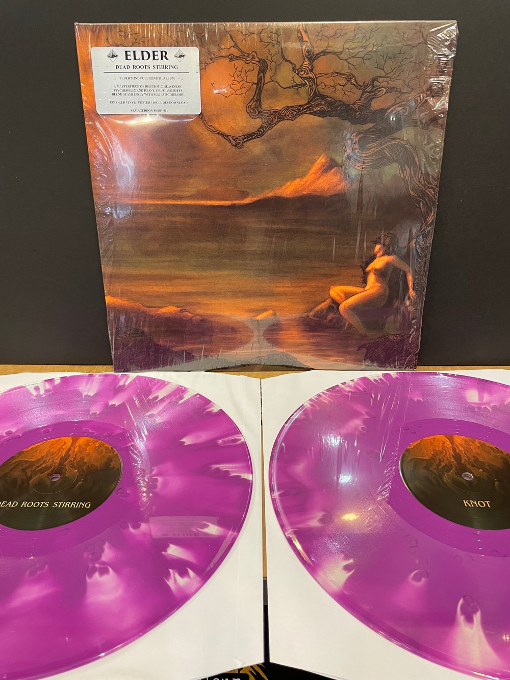 ELDER "Dead Roots Stirring" 2LP Clear w Purple Cloudy Color 180gram