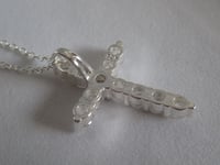 Image 4 of Kate Middleton Princess of Wales Inspired Replikate Crystal Cross Pendant Necklace