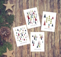 Image of Pack of 4 Christmas Tree Christmas Cards