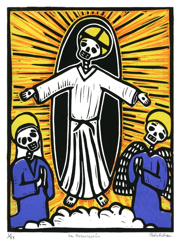 Image of La Resurrecion/The Resurrection (Linocut)