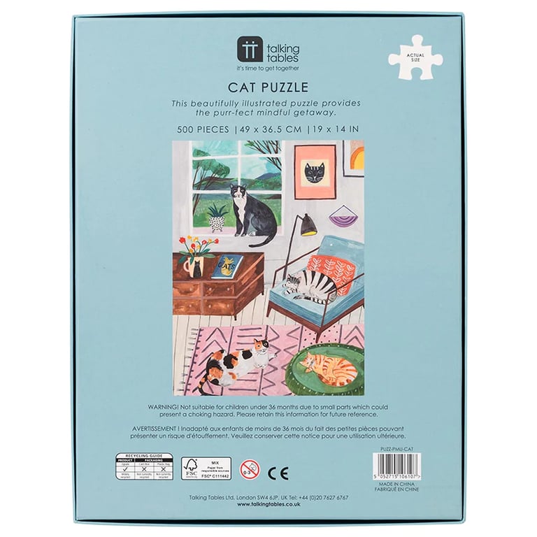 PUZZLE 500 PIÈCES - CATS, TALKING TABLES Image 4