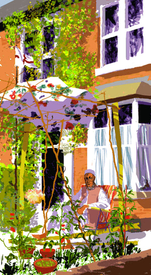 Mr Houdini in his Garden during the World Cup