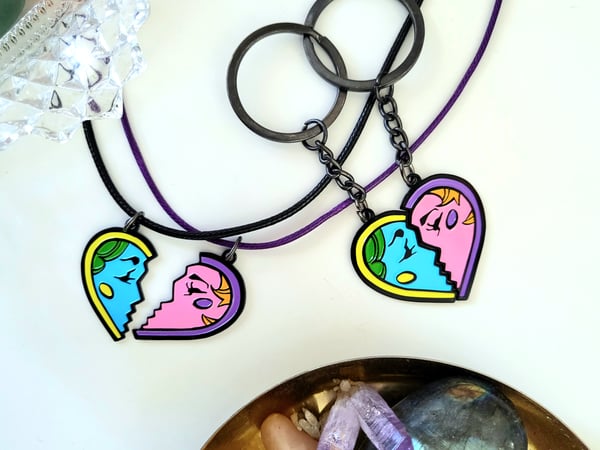 Image of "More than Friends" Friendship Pendants