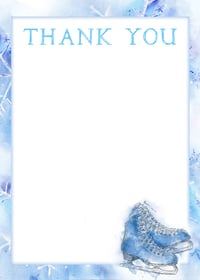 Image 2 of Ice Skating themed Thank You Cards