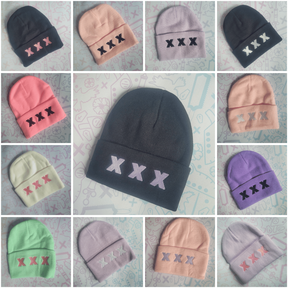 Image of "XXX" Embroidered Acrylic Beanies (13 colorways)