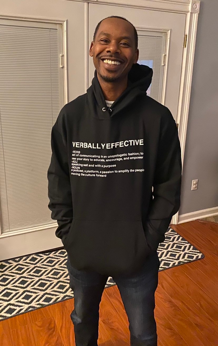 Black Verbally Effective Definition Hoodie