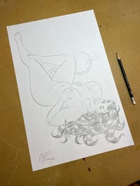 Image 2 of LEGS UP DEVIL GIRL Original Sketch