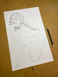 Image 2 of THICC BONDAGE GIRL Original Sketch