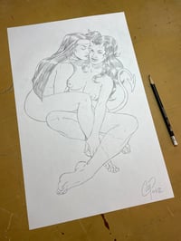 Image 2 of DEVIL GIRL AND NUN Original Sketch
