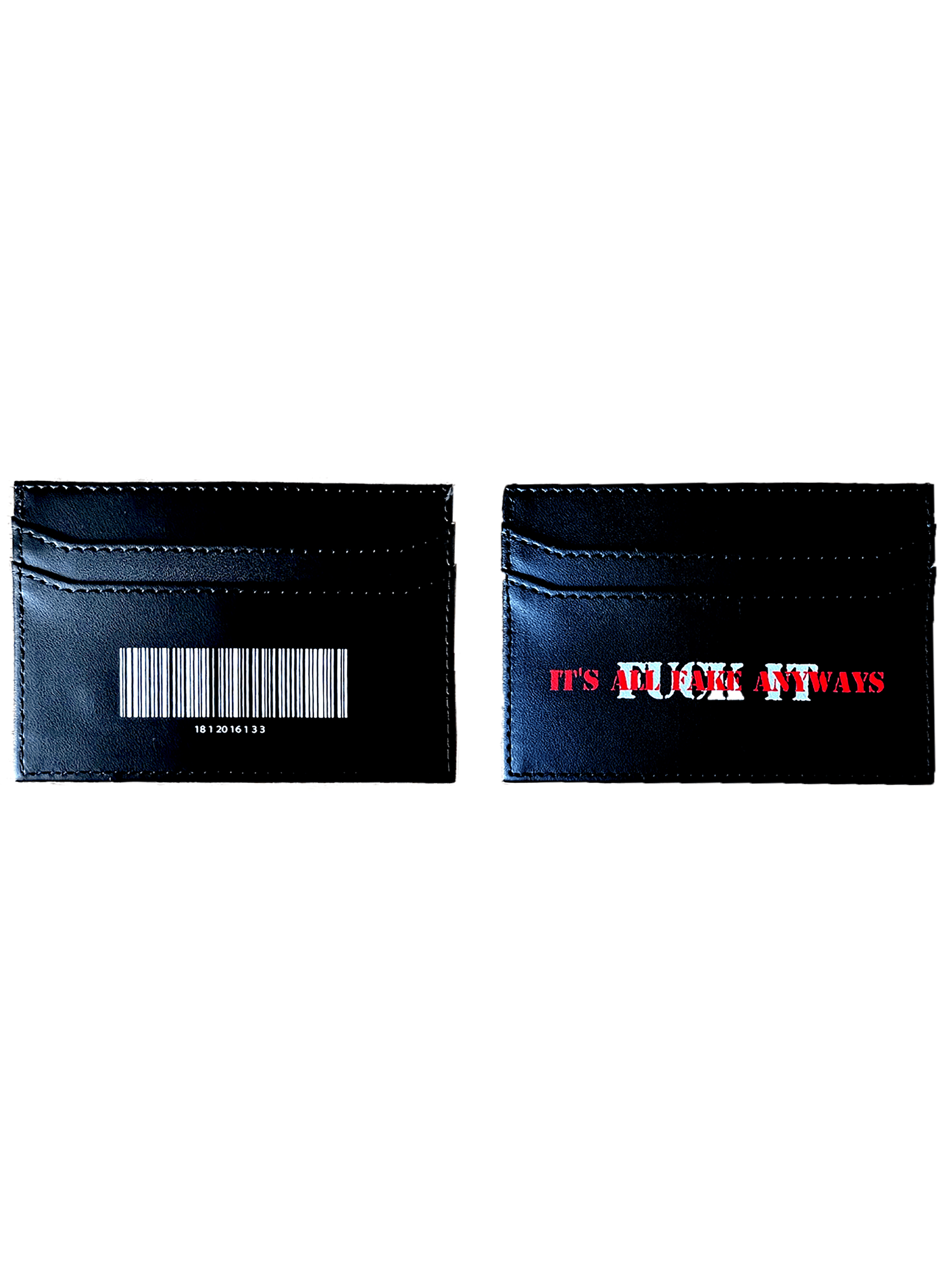 Image of FUCK IT LEATHER CARDHOLDER 