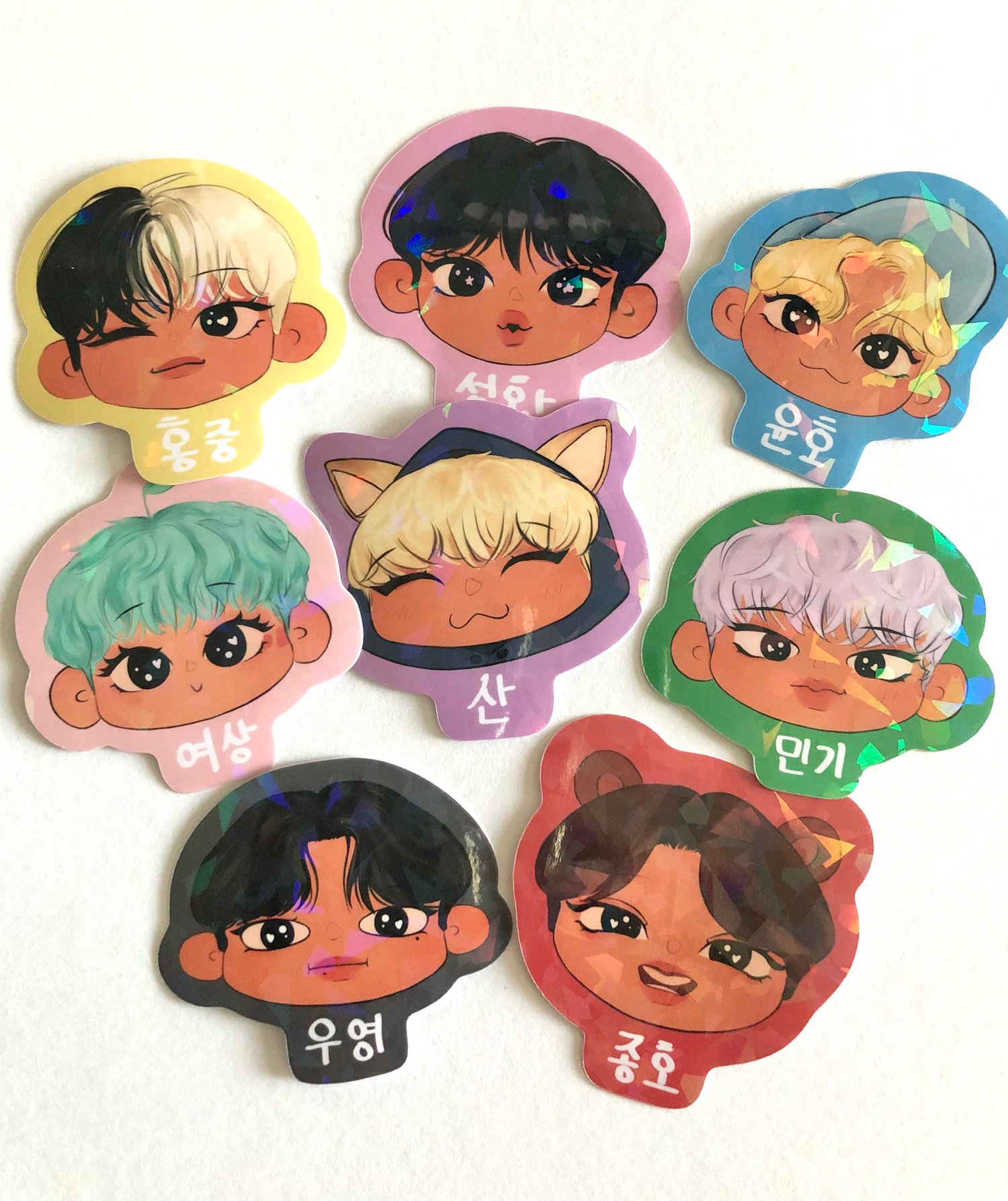 Ateez holo stickers (8-pack all members)