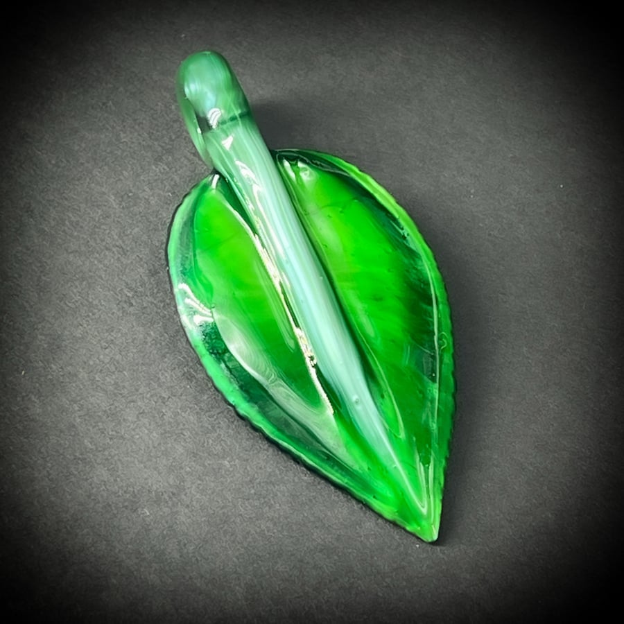 Image of Emerald Metal Leaf Pendant