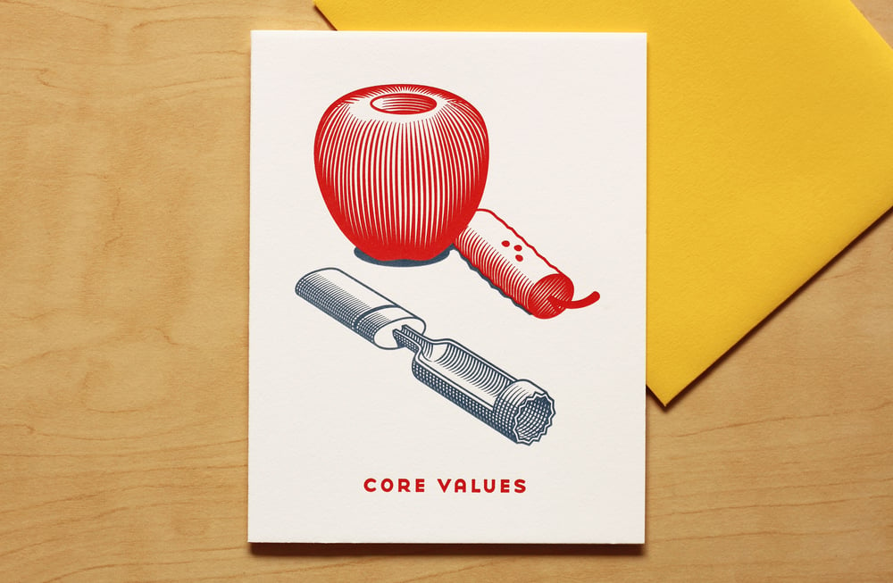Image of APPLE "CORE VALUES" Card