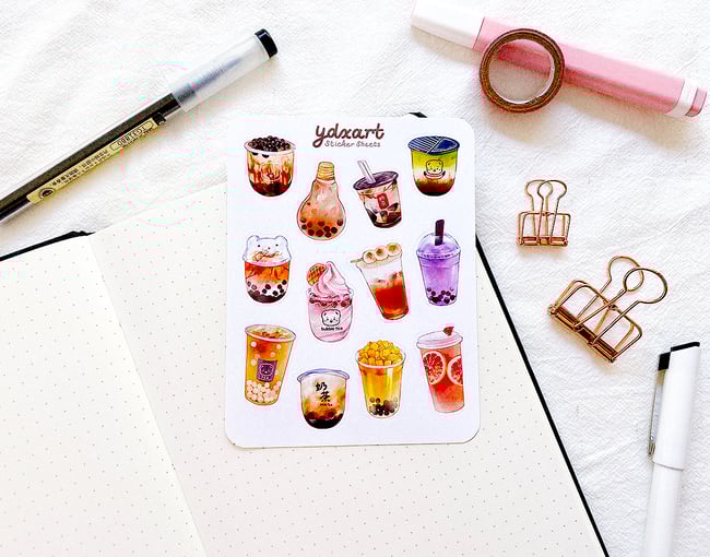 Bubble Tea (Ver. A) Sticker Sheet