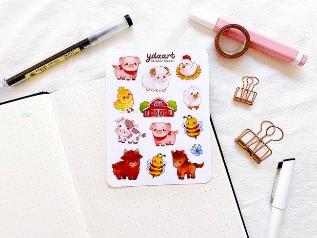 Farm Friends Sticker Sheet