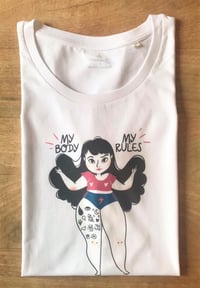 Image 4 of T-SHIRT MY BODY MY RULES - BIG BOOBS & LITTLE TOES 