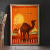 Cairo Egypt by JAT | Vintage Travel Poster | Wall Art Print | Home Decor