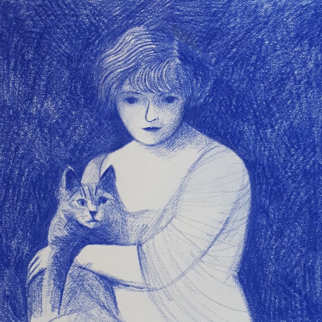 Demelza ~ Cat lady Giclee print