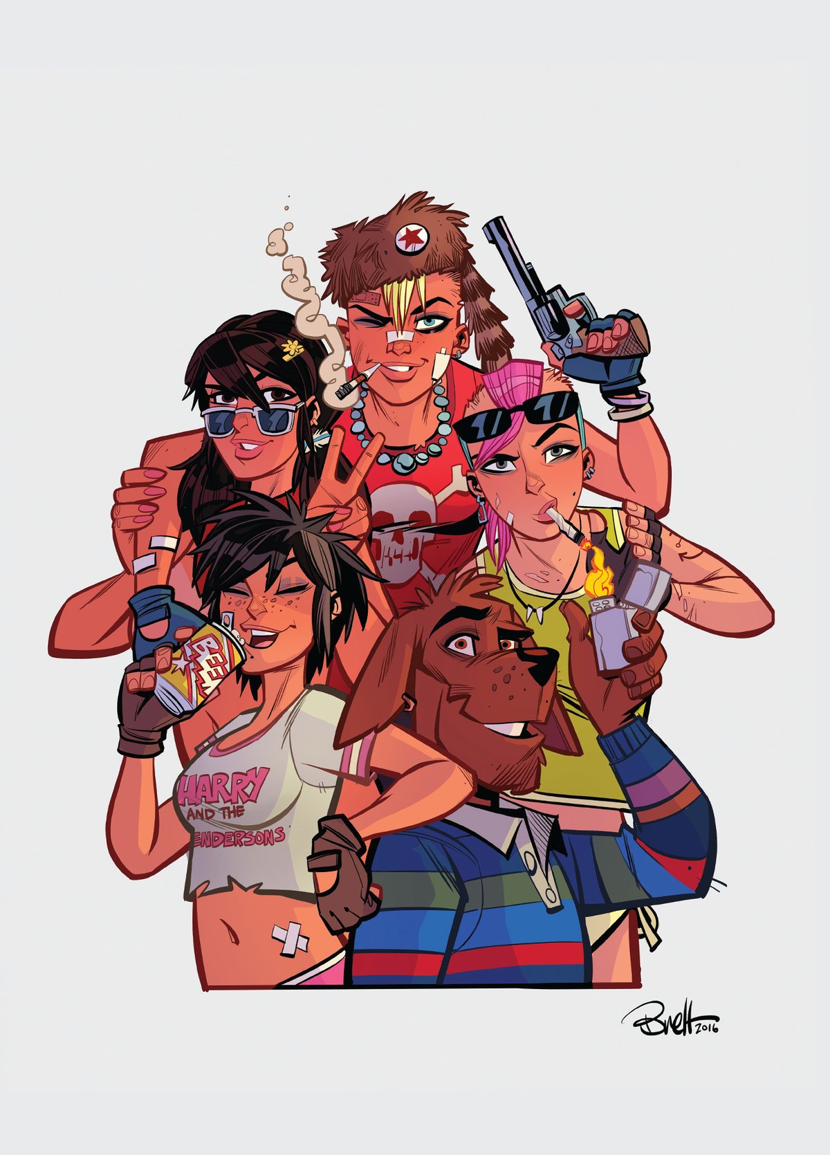 Image of TANK GIRL A6 MINI ART PRINT SET - Hand Signed