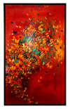 Original Canvas - Butterflies with Hibiscus and Heliconia - 36" x 60"