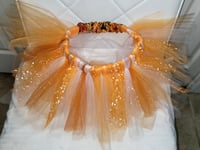 Image 1 of Orange and white tutu