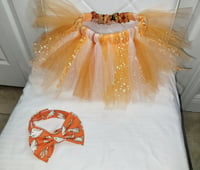 Image 2 of Orange and white tutu