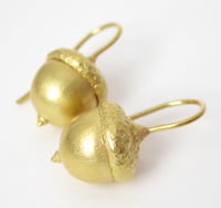 Image 1 of Acorn Earrings 18K Gold
