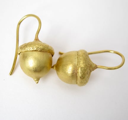 Image of Acorn Earrings 18K Gold