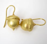 Image 2 of Acorn Earrings 18K Gold