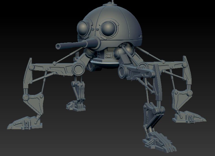 Image of Walking Gunner Droid modeled by Skylu3D
