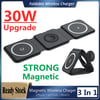 30W 3 in 1 Magnetic Wireless Charger Stand Pad Foldable for iPhone 13 12 11 