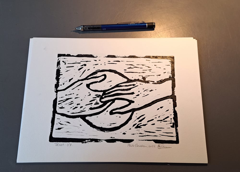 Trust, 2022. Linocut