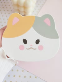 Image 3 of PRE-ORDER Fat Calico Cat Silicone Coaster