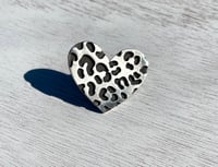 Image 1 of Snow Leopard Heart Scarf Slide