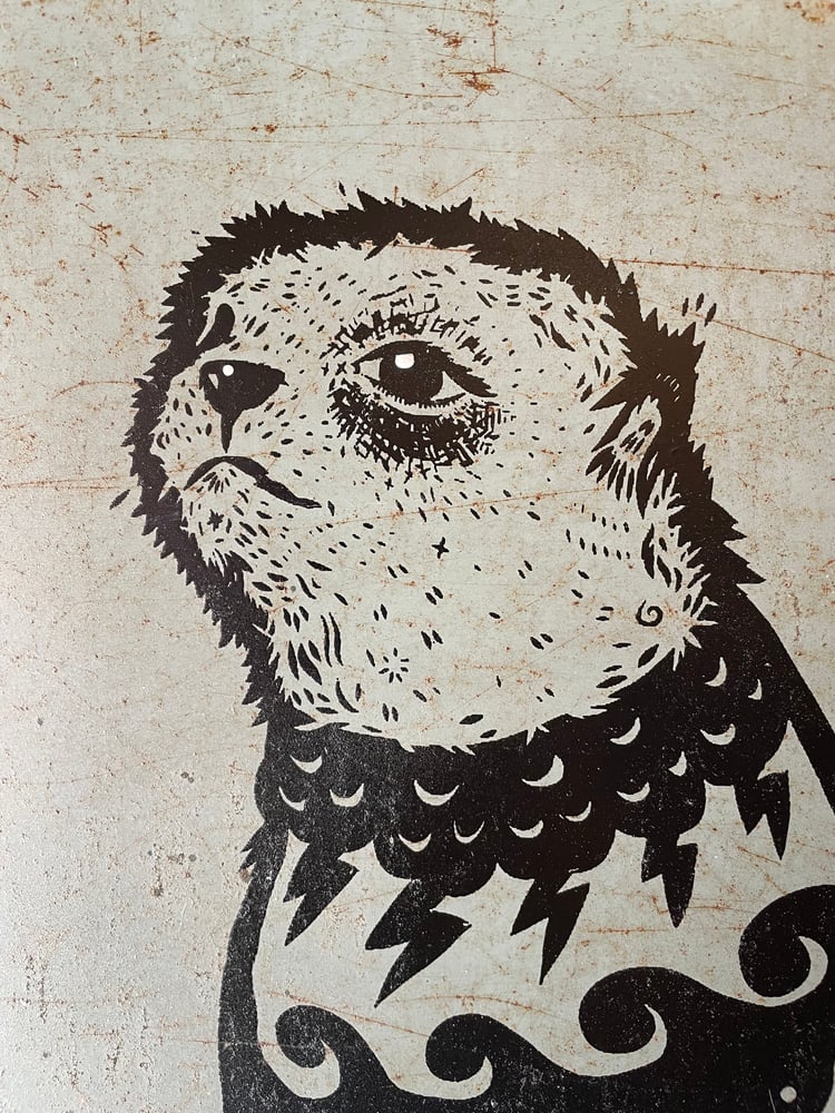 Image of The Writer on Reclaimed Metal