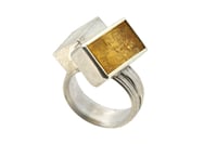Image 1 of Strata Ring, Imperial Topaz interlaced with cube