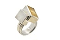 Strata Ring, Imperial Topaz interlaced with cube