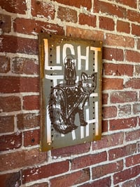 Image 5 of Light the Path with Graffiti Background on Reclaimed Metal