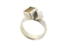 Strata ring, Imperial Topaz  in silver interlaced with cube